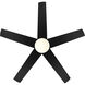 Astrea 52 inch Matte Black with Matte Black/Sepia Brown Reversible Blades Ceiling Fan